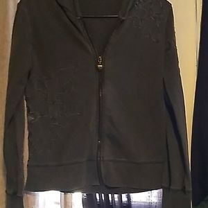 Vintage Vertigo paris stitch work zip up hoodie